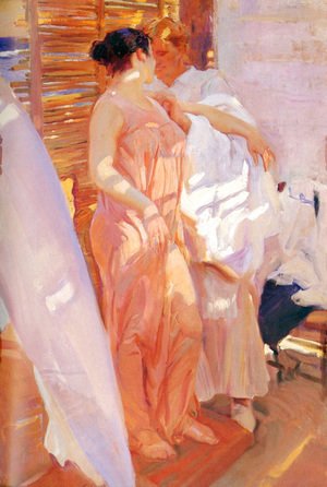 Joaquin Sorolla y Bastida - After the Bath, 1916