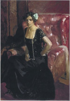 Joaquin Sorolla y Bastida - Clotilde in an Evening Dress, 1910