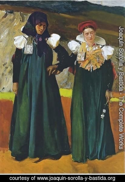 Joaquin Sorolla y Bastida - Traditional dress from the Anso Valley, 1914