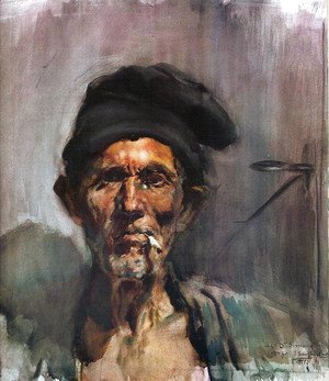 Joaquin Sorolla y Bastida - The old man of the cigarette