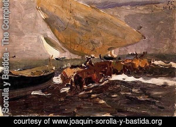 Joaquin Sorolla y Bastida - Fishing boat (back)