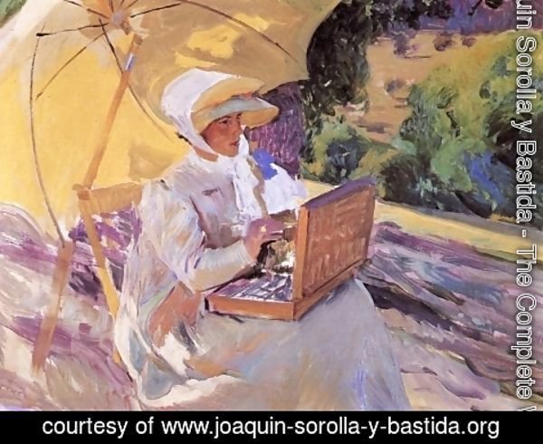 Joaquin Sorolla y Bastida - Mary painting at the Pardo