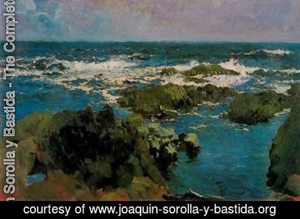 Joaquin Sorolla y Bastida - Rocks and Sea of St. Stephen, Asturias
