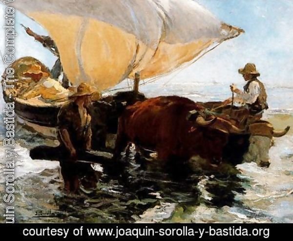 Joaquin Sorolla y Bastida - Study for 'The Comeback of the fisheries'
