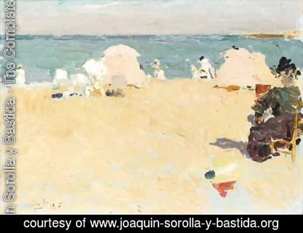 Joaquin Sorolla y Bastida - En La Playa, Biarritz (On The Beach, Biarritz)