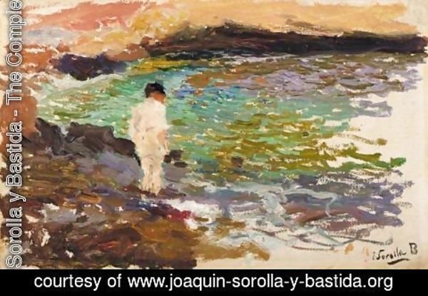 Joaquin Sorolla y Bastida - Nino En Las Rocas (Boy On The Rocks)