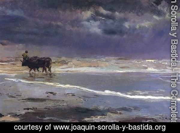 Joaquin Sorolla y Bastida - Gray day on Valencia beach