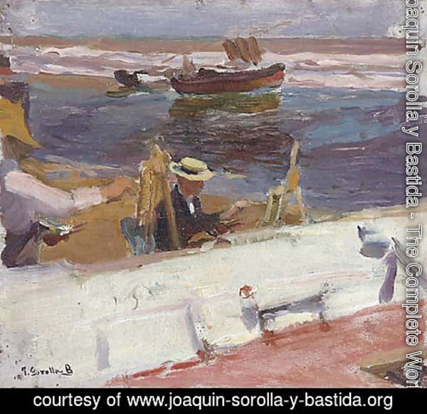 Joaquin Sorolla y Bastida - Painters on the beach