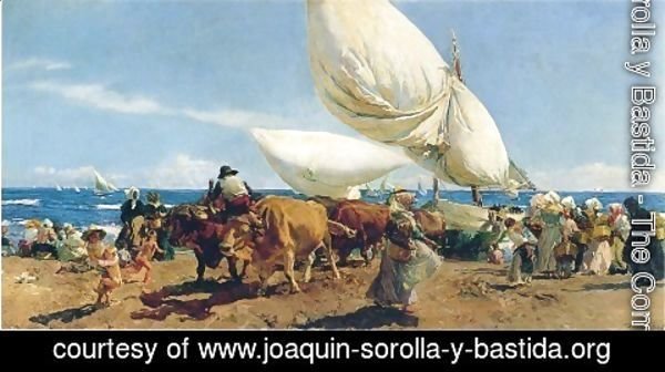 Joaquin Sorolla y Bastida - Arrival of the Fishing Boats on the beach, Valencia