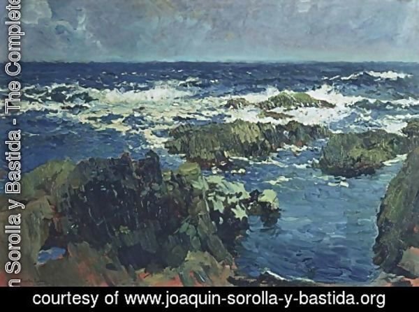 Joaquin Sorolla y Bastida - Sea and rocks in San Esteban, Asturias