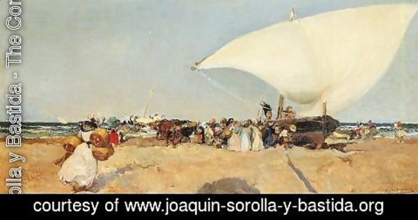 Joaquin Sorolla y Bastida - Arrival of the Boats