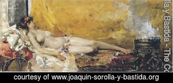 Joaquin Sorolla y Bastida - Bacante en reposo (Resting Bacchante)