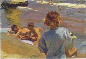 Joaquin Sorolla y Bastida - Ninos en la playa (Valencia) (Children on the Beach (Valencia))