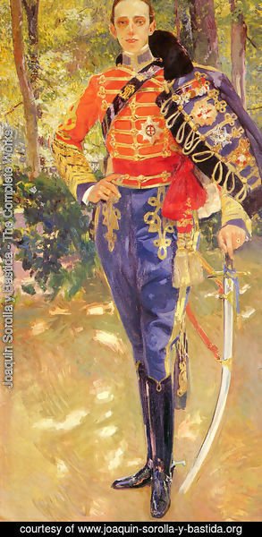 Joaquin Sorolla y Bastida - Retrato del Rey Don Alfonso XIII con el uniforme de husares (Portrait of King Alfonso XIII in a Hussar's Uniform)