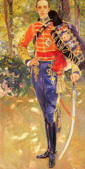 Retrato del Rey Don Alfonso XIII con el uniforme de husares (Portrait of King Alfonso XIII in a Hussar's Uniform)