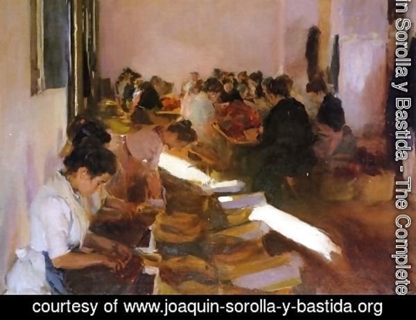 Joaquin Sorolla y Bastida - Encajonando pasas (Javea) (Packing Raisins (Javea))