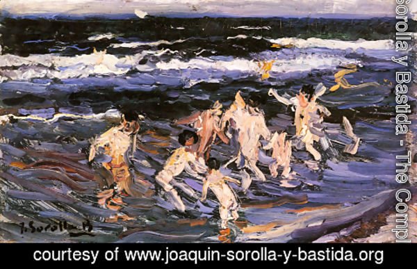Joaquin Sorolla y Bastida - Ninos en el Mar
