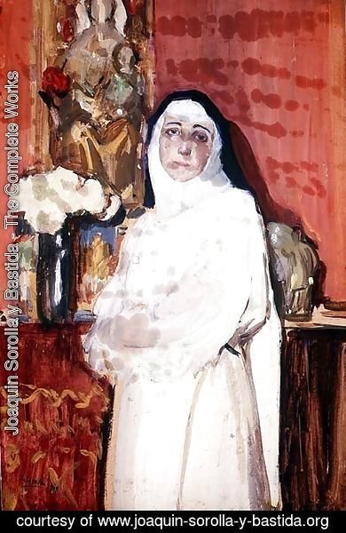 Joaquin Sorolla y Bastida - Nun in an interior