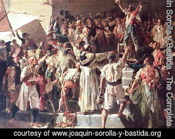 Joaquin Sorolla y Bastida - The Cry of the Palleter declaring was on Napoleon, 1884