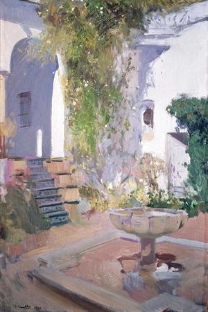 Joaquin Sorolla y Bastida - Garden Grotto, Alcazar de Seville, 1910
