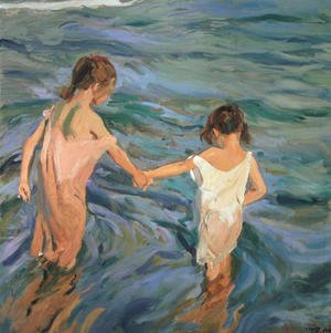 Joaquin Sorolla y Bastida - Children in the Sea, 1909