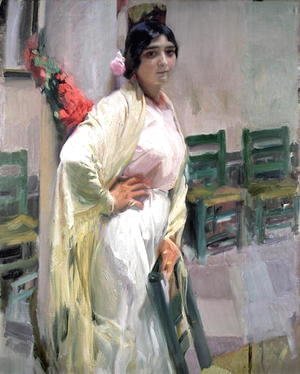 Joaquin Sorolla y Bastida - Maria, the Pretty One, 1914