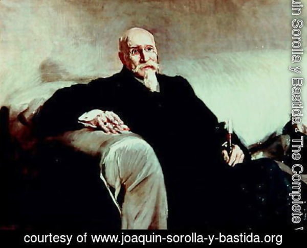 Joaquin Sorolla y Bastida - Portrait of Jose Echegaray y Eizaguire (1832-1916) Spanish mathematician and dramatist