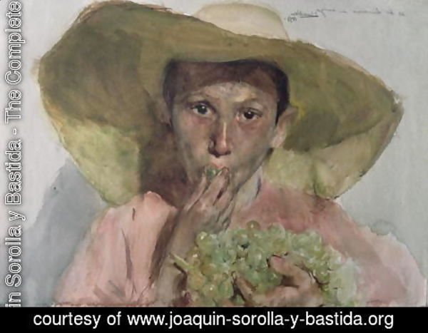 Joaquin Sorolla y Bastida - Boy Eating Grapes, 1890