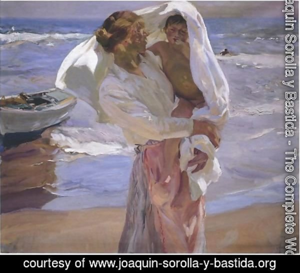 Joaquin Sorolla y Bastida - Just Out of the Sea, 1915