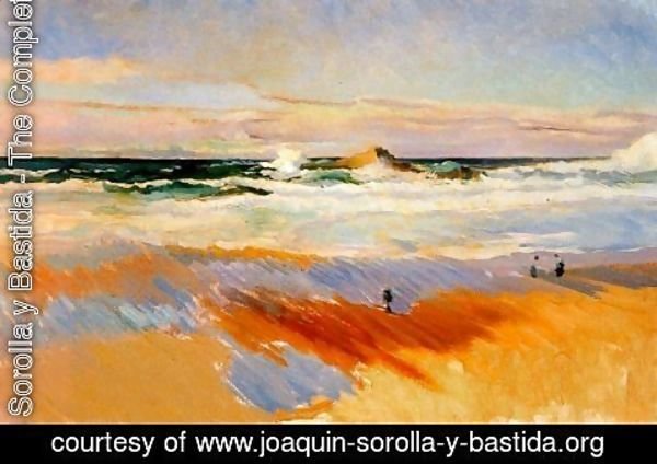 Joaquin Sorolla y Bastida - Biarritz beach
