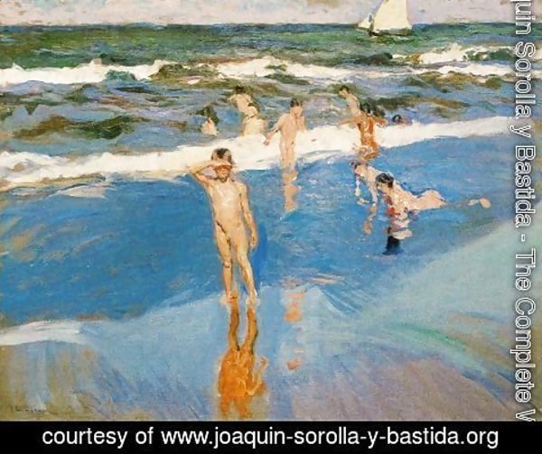 Joaquin Sorolla y Bastida - Children at sea. Beach of Valencia