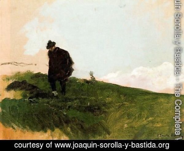Joaquin Sorolla y Bastida - Landscape with a Figure
