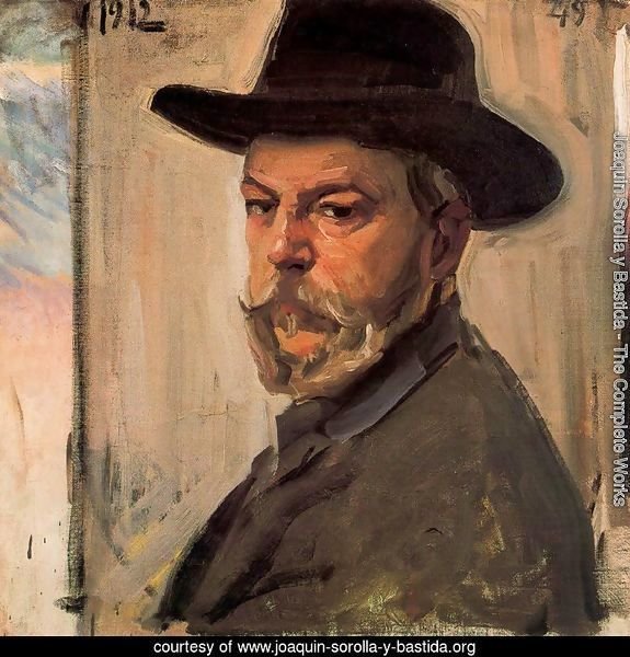 Self-portrait with a hat