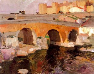 Joaquin Sorolla y Bastida - The Old Bridge in Avila