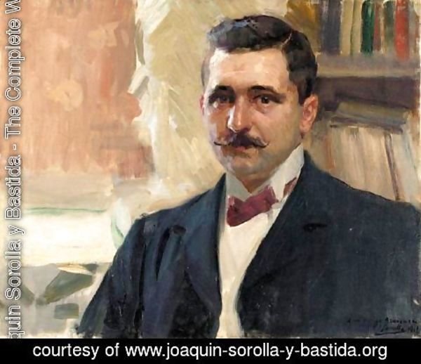 Joaquin Sorolla y Bastida - Retrato Del Pintor D. Felipe Abarzuza (Portrait Of The Painter D. Felipe Abarzuza)