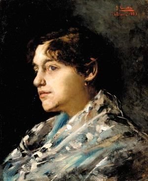 Joaquin Sorolla y Bastida - Portrait Of A Young Lady