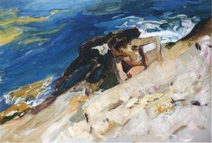Joaquin Sorolla y Bastida - Looking for Crabs among the Rocks, Javea