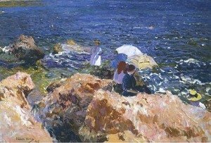 Joaquin Sorolla y Bastida - On the Rocks at Javea