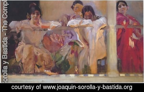 Joaquin Sorolla y Bastida - Artist's Patio, Cafe Novedades, Seville
