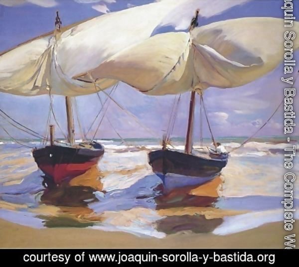 Joaquin Sorolla y Bastida - Beached Boats
