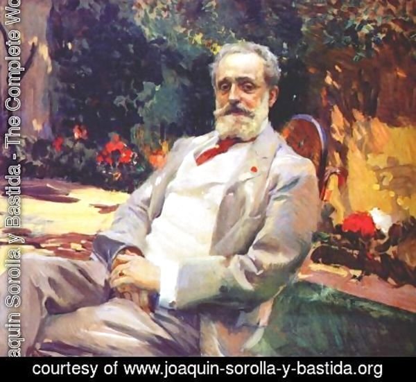 Joaquin Sorolla y Bastida - Raimundo de Madrazo in his Paris garden