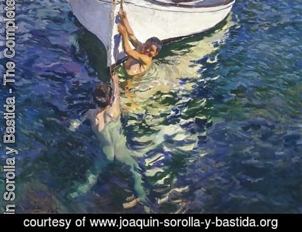 Joaquin Sorolla y Bastida - The white boat, Javea