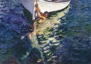 Joaquin Sorolla y Bastida - The white boat, Javea