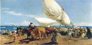 Joaquin Sorolla y Bastida - Arrival of the Fishing Boats on the beach, Valencia