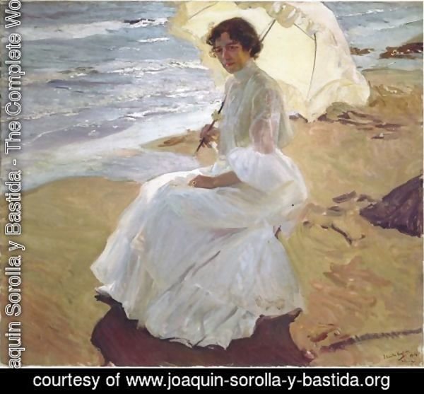 Joaquin Sorolla y Bastida - Clothilde at the Beach