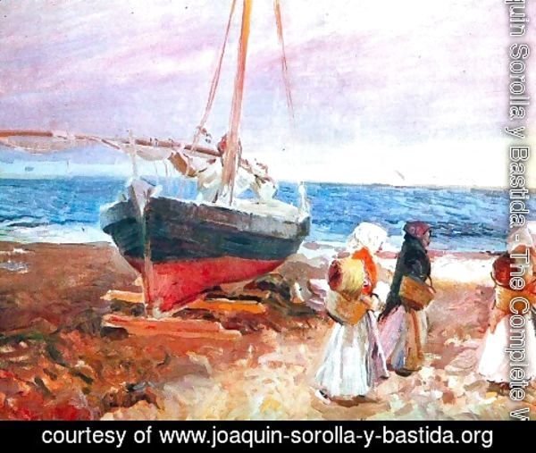Joaquin Sorolla y Bastida - Fisherwomen on the Beach, Valencia
