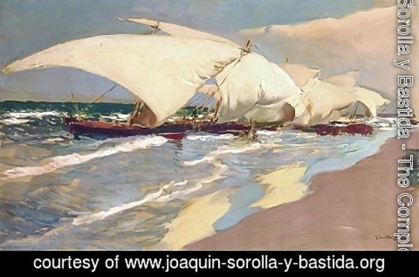 Joaquin Sorolla y Bastida - Valencian boats