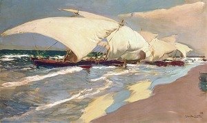 Joaquin Sorolla y Bastida - Valencian boats