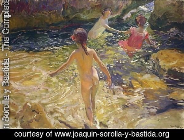 Joaquin Sorolla y Bastida - The bath, Javea