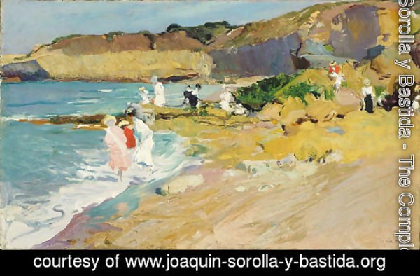 Joaquin Sorolla y Bastida - Rocks and the Lighthouse, Biarritz